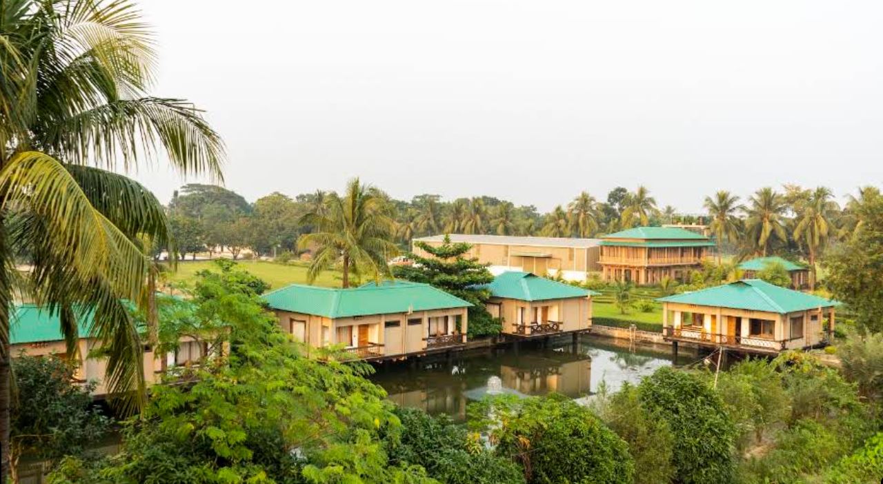 Water cottages at Rupkotha Eco Resort
